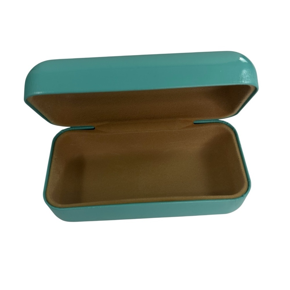 Tiffany & Co. Blue Glasses Sunglass Hard Case Shell Holder Cleaning Cloth - Picture 6 of 11